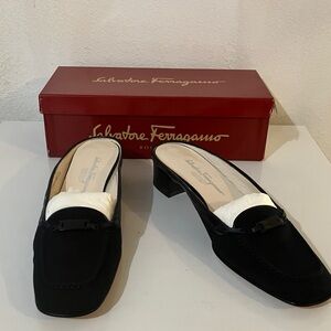 Salvatore Ferragamo Black Women's Mules